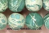 CNI368 15.5 inches 8mm round blue impression jasper beads