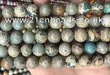 CNI404 15.5 inches 12mm round blue impression jasper beads