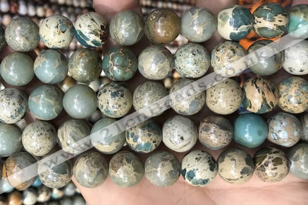 CNI404 15.5 inches 12mm round blue impression jasper beads