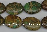 CNI42 15.5 inches 15*20mm oval natural imperial jasper beads