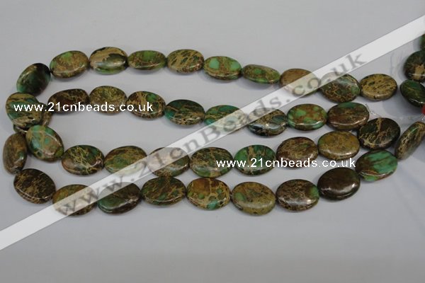 CNI42 15.5 inches 15*20mm oval natural imperial jasper beads