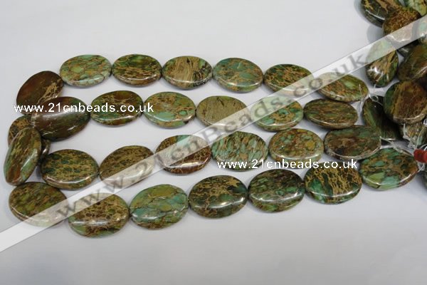 CNI43 15.5 inches 22*30mm oval natural imperial jasper beads