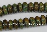 CNI46 15.5 inches 6*12mm rondelle natural imperial jasper beads