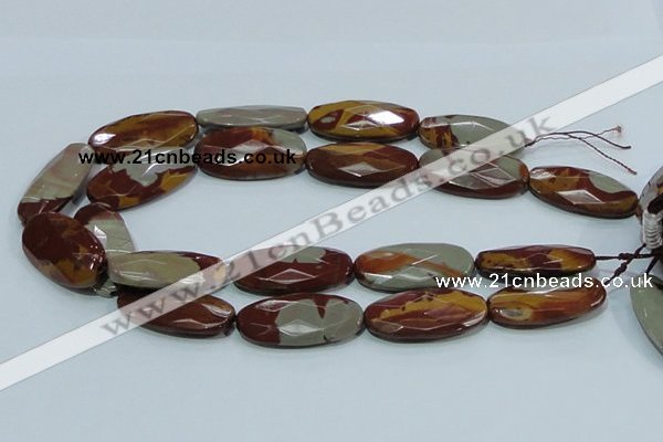 CNJ04 15.5 inches 20*40mm faceted oval natural noreena jasper beads