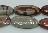 CNJ06 15.5 inches 15*30mm oval natural noreena jasper beads