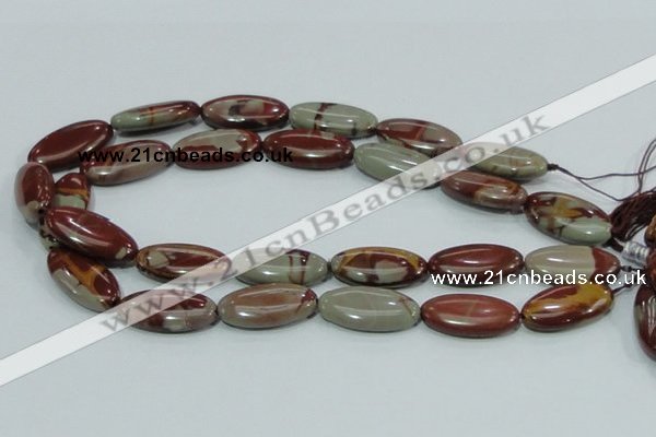 CNJ06 15.5 inches 15*30mm oval natural noreena jasper beads