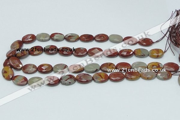 CNJ10 15.5 inches 13*18mm faceted oval natural noreena jasper beads