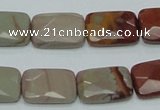 CNJ12 15.5 inches 13*18mm faceted rectangle natural noreena jasper beads