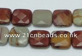 CNJ15 15.5 inches 15*15mm faceted square natural noreena jasper beads