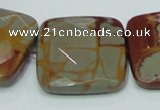 CNJ17 15.5 inches 30*30mm faceted square natural noreena jasper beads