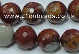 CNJ19 15.5 inches 16mm faceted round natural noreena jasper beads