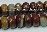 CNJ23 15.5 inches 8*14mm faceted rondelle natural noreena jasper beads