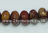 CNJ24 15.5 inches 10*16mm faceted rondelle natural noreena jasper beads