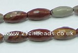 CNJ27 15.5 inches 8*16mm faceted rice natural noreena jasper beads