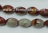 CNJ28 15.5 inches 10*14mm faceted rice natural noreena jasper beads