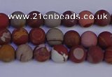 CNJ300 15.5 inches 4mm round matte noreena jasper beads wholesale