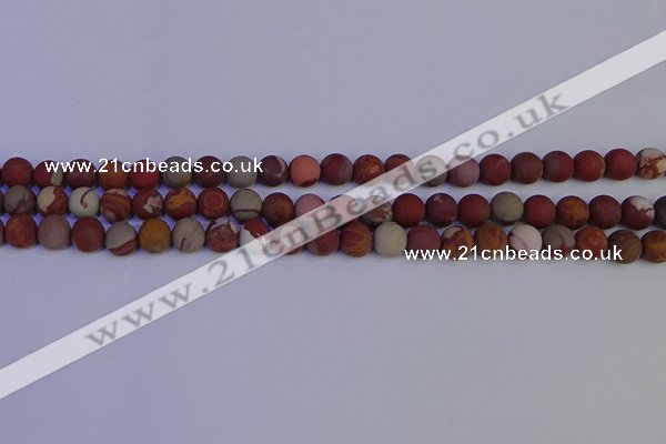 CNJ301 15.5 inches 6mm round matte noreena jasper beads wholesale