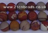 CNJ302 15.5 inches 8mm round matte noreena jasper beads wholesale