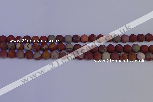 CNJ302 15.5 inches 8mm round matte noreena jasper beads wholesale