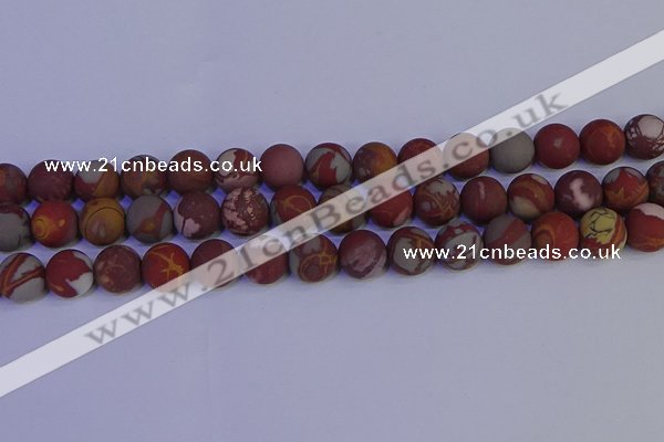 CNJ304 15.5 inches 12mm round matte noreena jasper beads wholesale