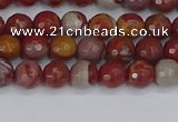 CNJ308 15.5 inches 4mm faceted round noreena jasper beads