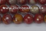 CNJ310 15.5 inches 8mm faceted round noreena jasper beads