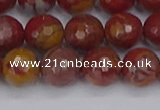 CNJ311 15.5 inches 10mm faceted round noreena jasper beads