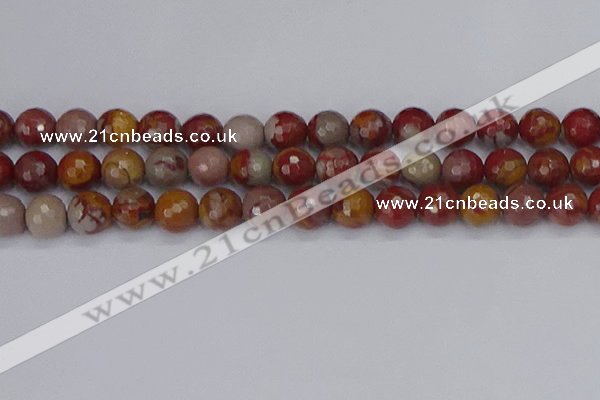 CNJ312 15.5 inches 12mm faceted round noreena jasper beads