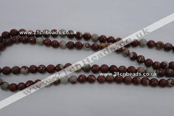 CNJ37 15.5 inches 8mm faceted round noreena jasper beads wholesale