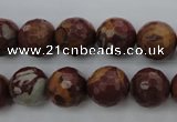 CNJ38 15.5 inches 12mm faceted round noreena jasper beads wholesale