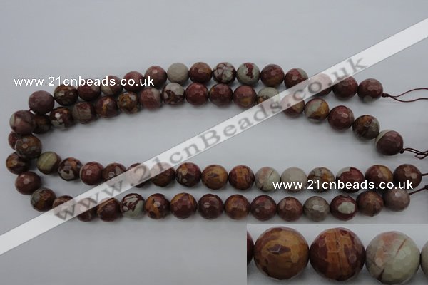 CNJ38 15.5 inches 12mm faceted round noreena jasper beads wholesale