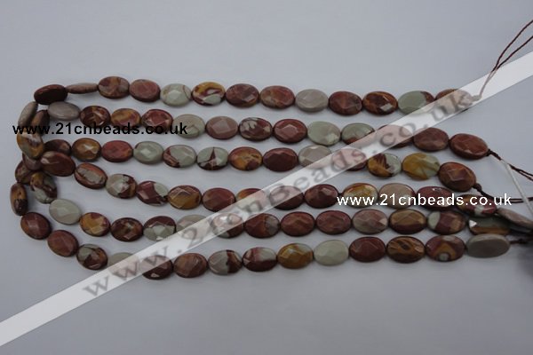 CNJ50 15.5 inches 10*14mm faceted oval noreena jasper beads