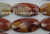 CNJ51 15.5 inches 15*30mm faceted oval noreena jasper beads