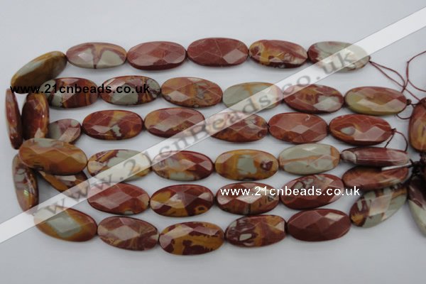 CNJ51 15.5 inches 15*30mm faceted oval noreena jasper beads