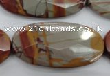 CNJ53 15.5 inches 25*50mm faceted oval noreena jasper beads