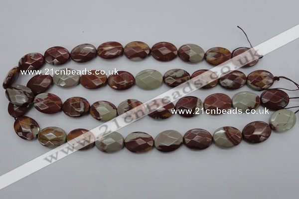 CNJ85 15.5 inches 15*20mm faceted oval noreena jasper beads wholesale