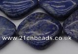 CNL1137 15.5 inches 25*25mm diamond lapis lazuli gemstone beads