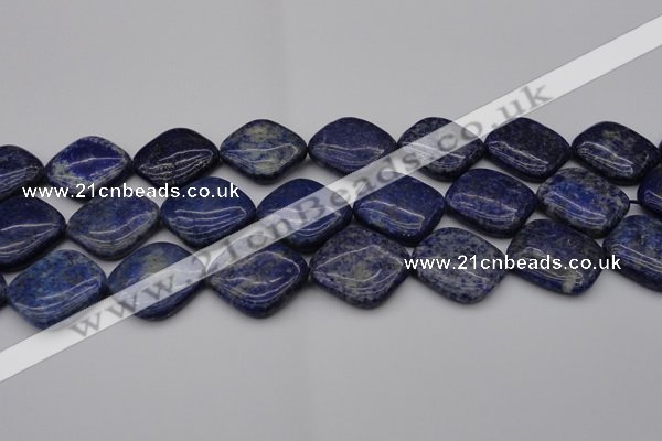 CNL1137 15.5 inches 25*25mm diamond lapis lazuli gemstone beads