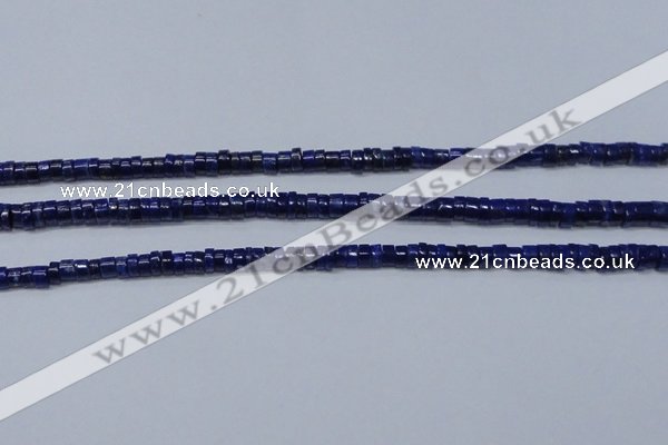 CNL1265 15.5 inches 3*6mm tyre natural lapis lazuli beads