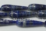 CNL1271 15.5 inches 10*35mm teardrop natural lapis lazuli beads