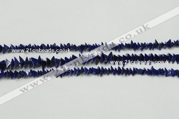 CNL1273 15.5 inches 4*6mm - 5*8mm pyramid natural lapis lazuli beads