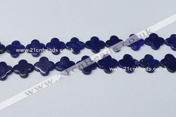 CNL1283 15.5 inches 20mm flower natural lapis lazuli beads