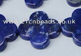 CNL1284 15.5 inches 25mm flower natural lapis lazuli beads