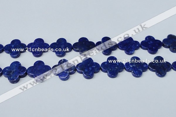 CNL1284 15.5 inches 25mm flower natural lapis lazuli beads