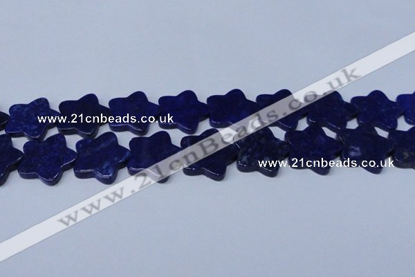 CNL1287 15.5 inches 28mm star natural lapis lazuli beads