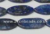 CNL1296 15.5 inches 14*30mm marquise natural lapis lazuli beads