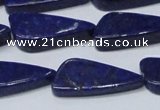 CNL1298 15.5 inches 12*28mm triangle natural lapis lazuli beads