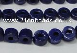 CNL1307 15.5 inches 8mm donut natural lapis lazuli beads