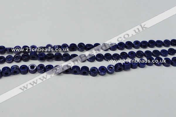 CNL1307 15.5 inches 8mm donut natural lapis lazuli beads