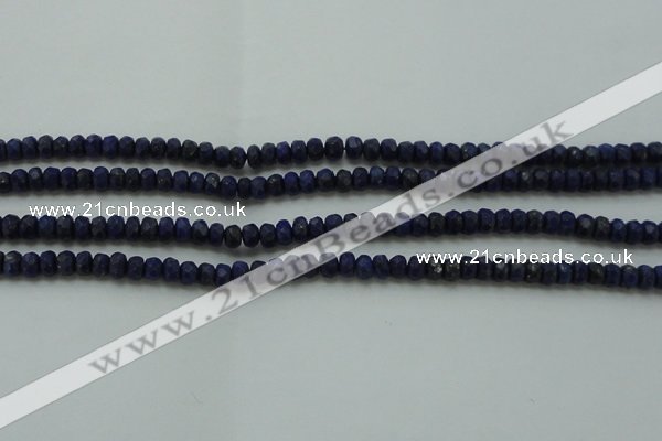 CNL1400 15.5 inches 2.5*4mm faceted rondelle lapis lazuli beads